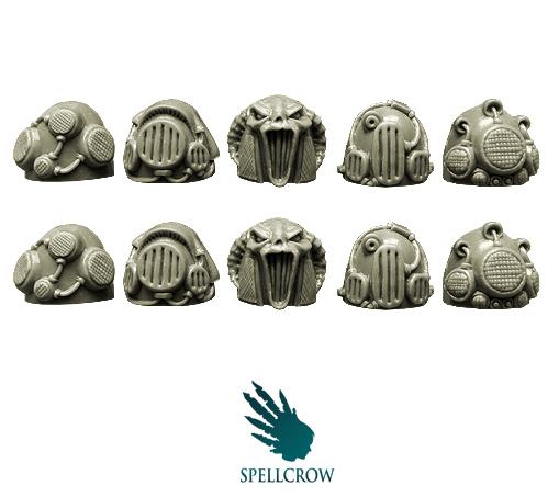 Spellcrow Conversion Bits: Space Knights- Sonic/Steam Shoulder Pads  