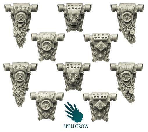 Spellcrow Conversion Bits: Space Knights Wolves Backpacks 