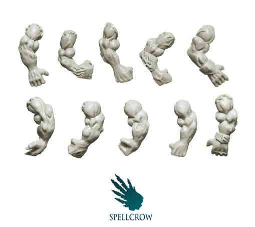 Spellcrow Conversion Bits: Space Knights Wolves Feral Wolves Hands 