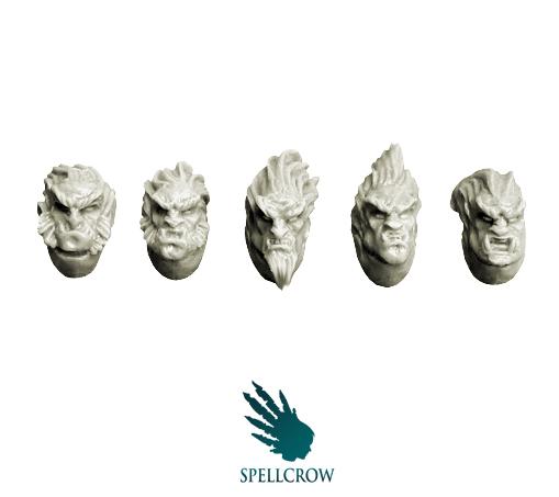Spellcrow Conversion Bits: Space Knights Wolves Feral Wolves Heads 