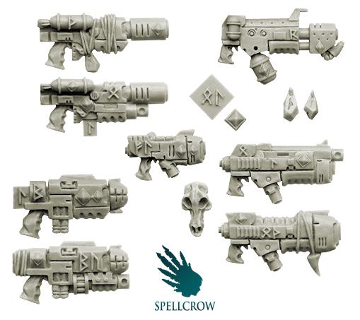 Spellcrow Conversion Bits: Space Knights Wolves Guns 