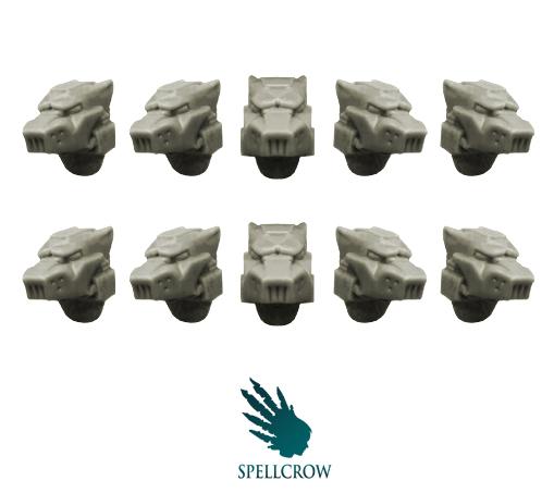 Spellcrow Conversion Bits: Space Knights Wolves Helmets 