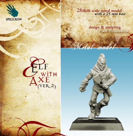 Spellcrow Miniatures: Elf with Axe (ver. 2) 
