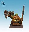 Spellcrow Miniatures: Female Dwarf with a Spear and Owl 