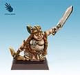 Spellcrow Miniatures: Female Dwarf with a Sword and Crossbow 