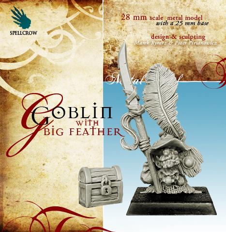 Spellcrow Miniatures: Goblin with Big Feather 