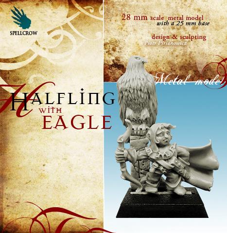 Spellcrow Miniatures: Halfling with Eagle 
