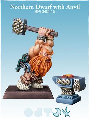 Spellcrow Miniatures: Northern Dwarf with Anvil 