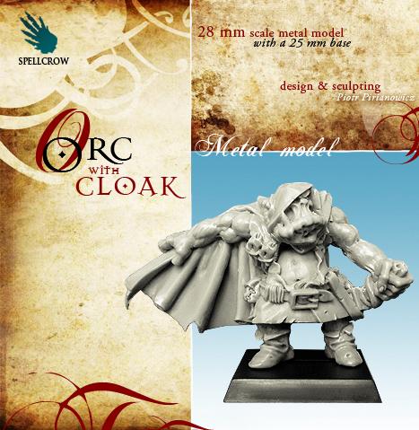 Spellcrow Miniatures: Orc with Cloak 