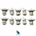 Spellcrow Miniatures: Orcs Armoured Heads v3 