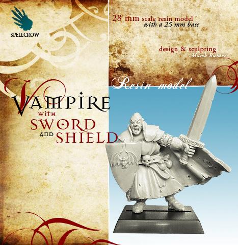 Spellcrow Miniatures: Vampire with Sword and Shield 