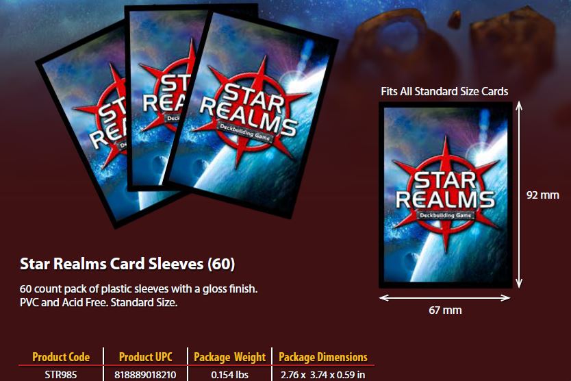 star realms card sleeve size Sleeves for cards and mini painting tools You can rest assured that your Creature Caravan cards will be protected from dirt Standard Card Sleeves 50ctClear, 66x91mm