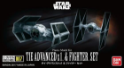 Star Wars Bandai Vehicle Model Kit 007: Tie Advanced x1 & Fighter Set 