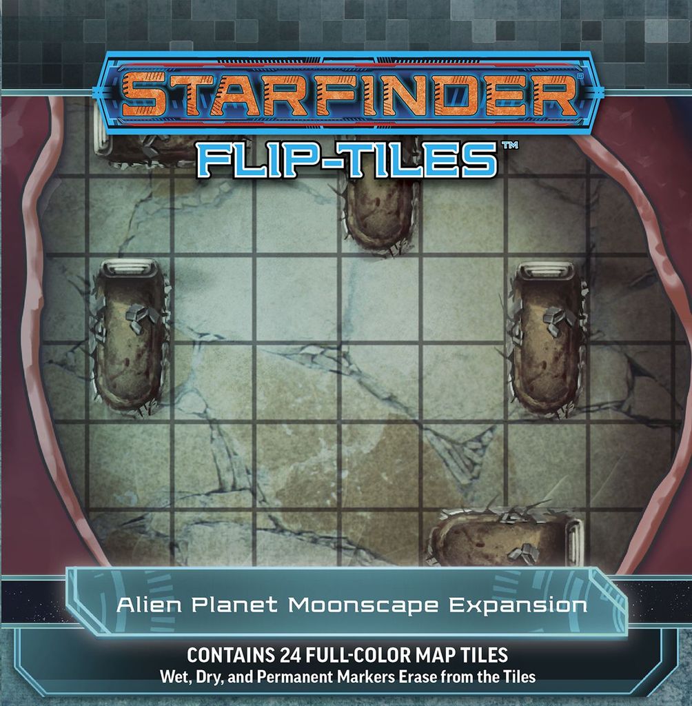 Starfinder: Flip-Tiles- Alien Planet Moonscape Expansion 