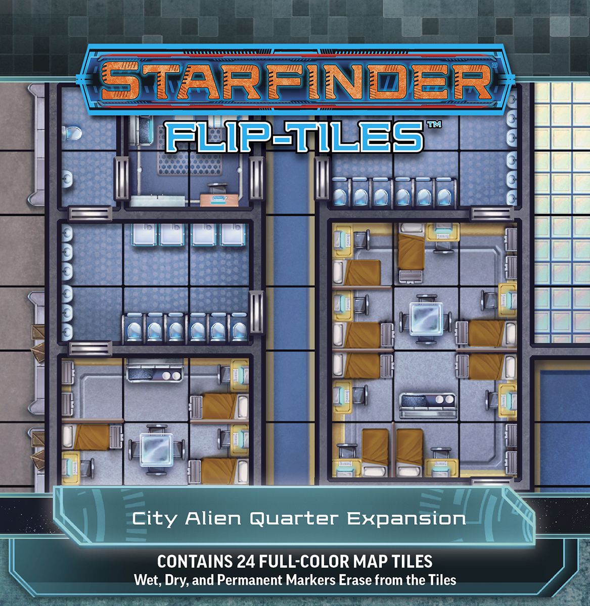 Starfinder: Flip-Tiles- CITY ALIEN QUARTER Expansion 