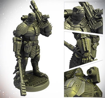Starfinder Masterclass Miniatures: Obozaya Vesk Soldier 