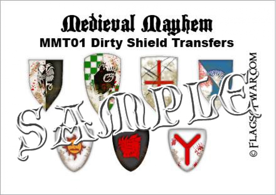 Studio Miniatures: Medieval Mayhem- Shield Transfers Dirty 
