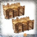 TT Combat: Sci-fi Orc Terrain - Straight Orc Walls 