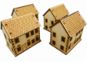 TT Combat Terrain: World War Scenics - Town House Set (15mm) 