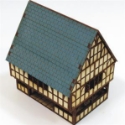 4Ground Miniatures: 28mm Pre-Painted: ECW/Renaissance: Timber Frame Market Hall & Jail