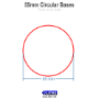 Transparent Bases: Round 55mm (1.5mm Thick): 100 Pack - GMB710hc-100