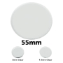 Transparent Bases: Round 55mm (1.5mm Thick): 100 Pack - GMB710hc-100