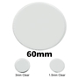 Transparent Bases: Round 60mm (1.5mm Thick): 50 Pack - GMB245HC-50
