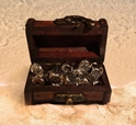 Turn One Gaming: D6 12mm: Mini Silver (16) With Treasure Chest 