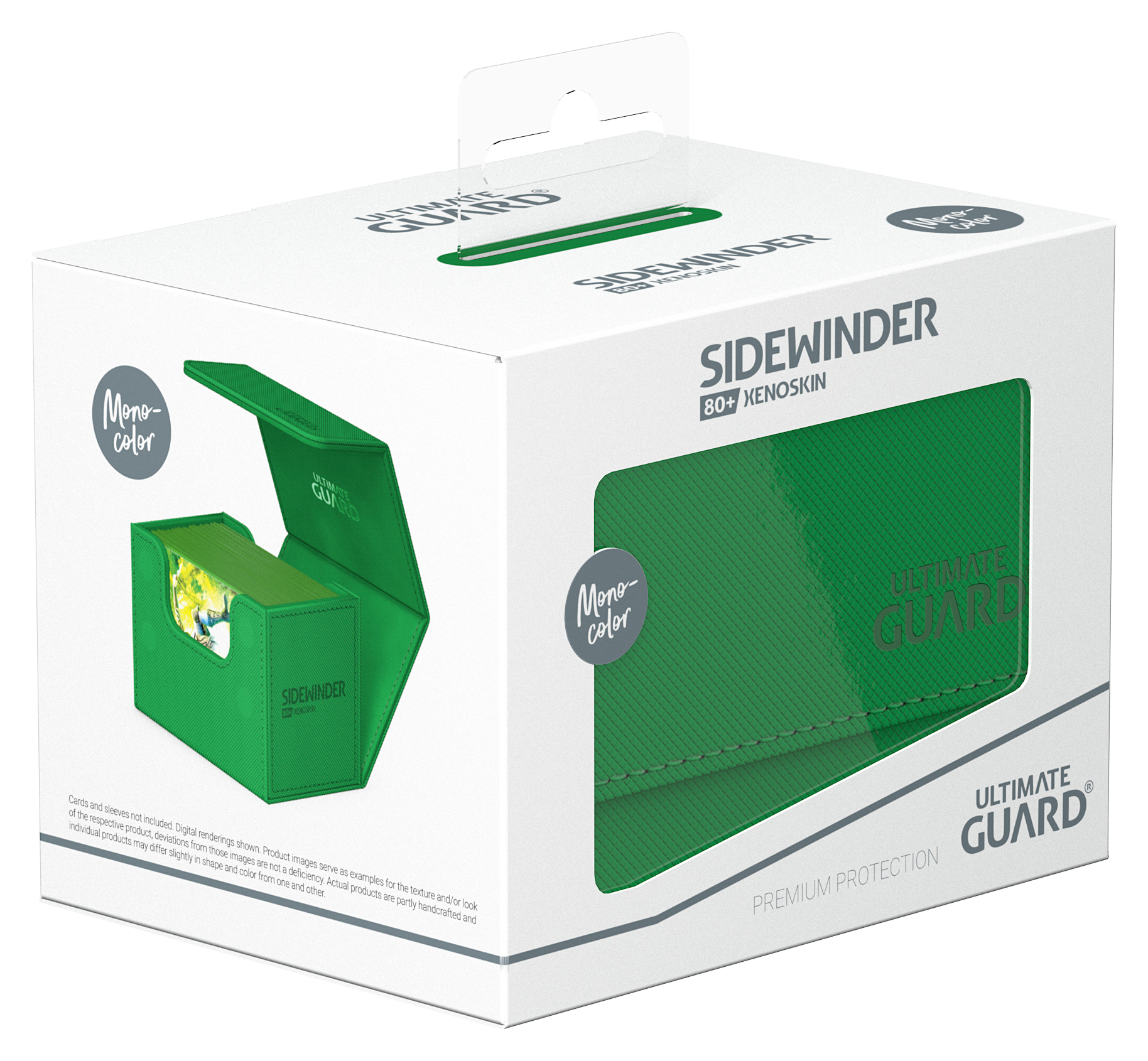 Ultimate Guard: Sidewinder 80+ Deck Case: Monocolour: Green 