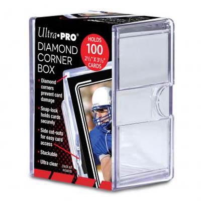 Ultra Pro: Diamond Corners Clear Card Storage Box (100ct) [Damaged] 