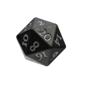 Ultra Pro Heavy Metal D20 Dice Set: VIVID BLACK