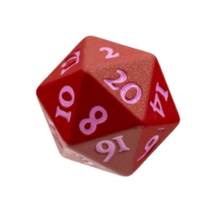 Ultra Pro Heavy Metal D20 Dice Set: VIVID RED