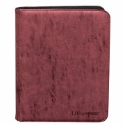 Ultra Pro: Zippered Pro-Binder Suede- Ruby 