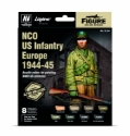 Vallejo Figure Color Series: Paint Set: NCO US INFANTRY EUROPE 