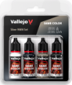 Vallejo Game Color: Silver NMM Color Set 