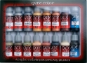 Vallejo Game Color Set:  72291 LEATHER AND METAL 