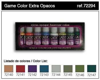 Vallejo Game Colors Set- 72294 Basecoats Extra Opaque 
