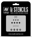 Vallejo Hobby Stencils: ASSORTED GERMAN WWII TANK MARKINGS 