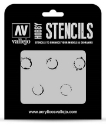 Vallejo Hobby Stencils: DRUM OIL MARKINGS 