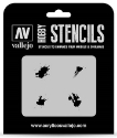 Vallejo Hobby Stencils: PETROL SPILLS 