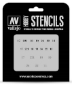 Vallejo Hobby Stencils: SOVIET NUMBERS WWII 