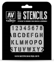 Vallejo Hobby Stencils: STAMP FONT 