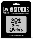 Vallejo Hobby Stencils: VINTAGE GARAGE SIGN 