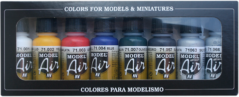 Acrylic colors set for Airbrush Vallejo Model Air Set 71174 Basic