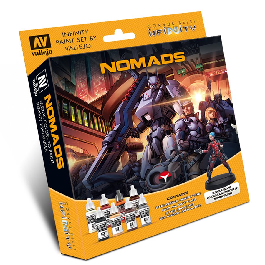 Infinity Paint Set By Vallejo: Nomads (w/Exclusive Miniature) 
