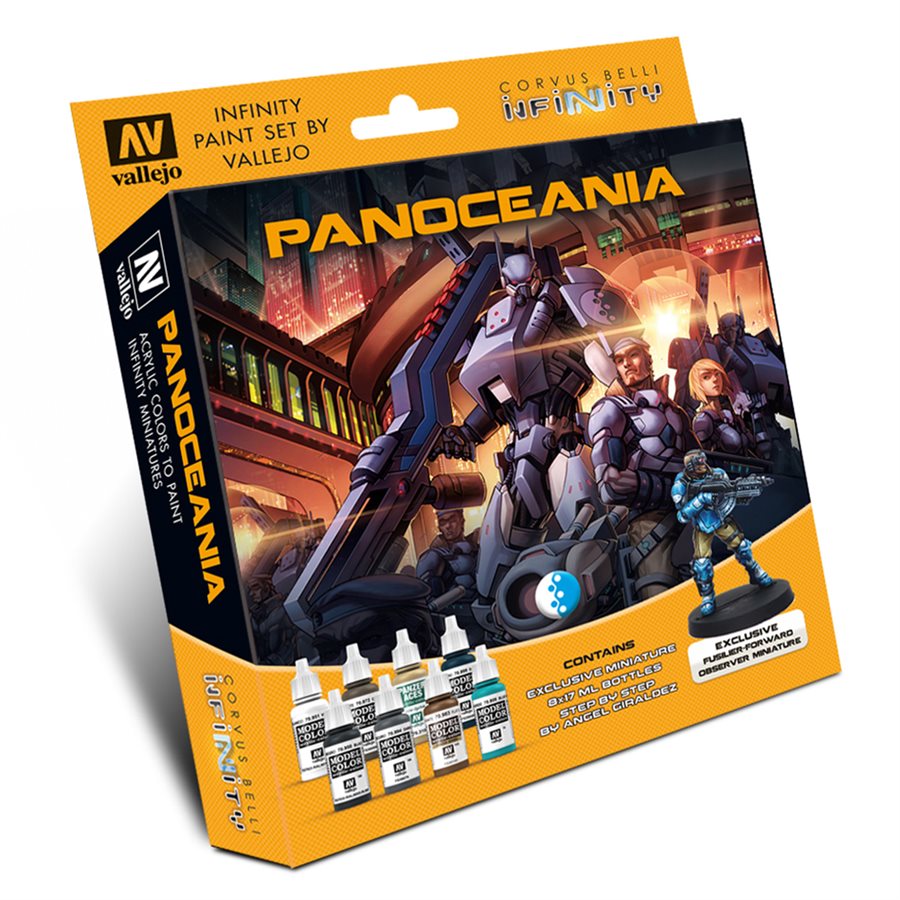 Infinity Paint Set By Vallejo: Panoceania (w/Exclusive Miniature) 