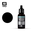 Vallejo Surface Primer (18ml): Black 