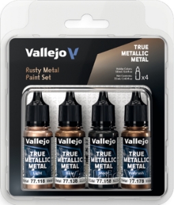 Vallejo True Metallic Metal: RUSTY METAL PAINT SET