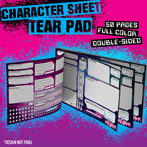 Vast Grimm: Character Sheet Tear Pad