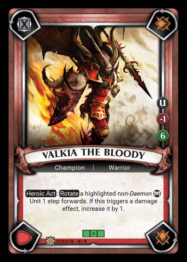 Warhammer Age of Sigmar Champions: 010- Valkia the Bloody [FOIL] 